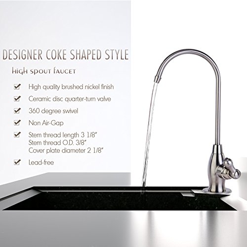 Ispring Gk1-Aw Heavy Duty Reverse Osmosis, High Spout Kitchen Bar Sink Drinking Water, Contemporary Ro Faucet, Antique Wine #TOP2
