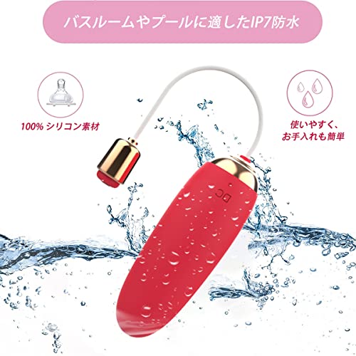 遠隔ローター 強い振動 遠隔操作 バイブ ローター 10 の動的周波数振動 ローター 女性用 人気ランキング USB充電、静音、防水、シリコン素材 (レッド) - 画像5