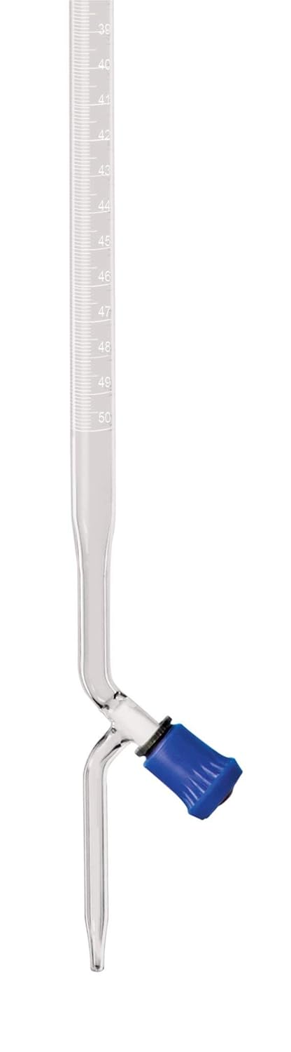 Borosil® Burettes, Boroflo Fitted with Boroflo General Purpose Screw Thread PTFE Keys, Accuracy as per Class B, 50mL, 5/CS
