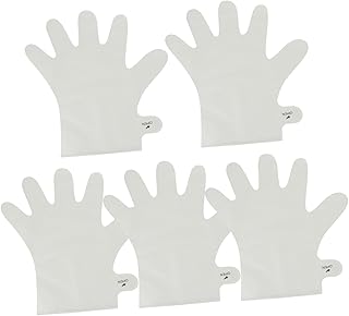Beavorty 5 Peças De Máscara De Mão Luvas De Manicure Luvas De Mão Hidratantes Luvas De Spa Luvas De Loção Durante A Noite Luvas De Mãos Secas Luvas De Sensível Seca Pe+Pp Tecido Não