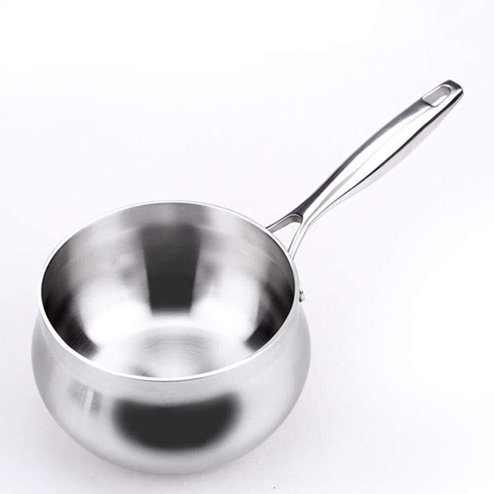 Antihaftbeschichteter Milchtopf, Kochtöpfe, Mini-Milchtopf aus Edelstahl, sicherer antihaftbeschichteter Topf mit Deckel for Babynahrung, schnell erhitzendes Kochgeschirr mit Anti-Verbrühungsgriff