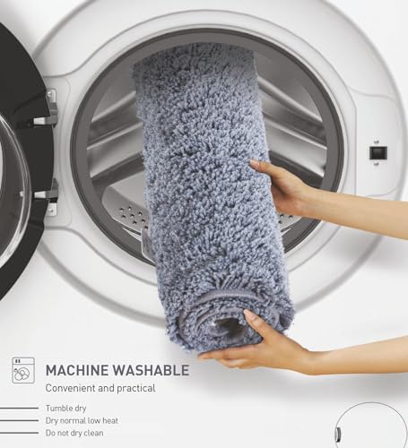 Image of Obsessions Ultra-Absorbent Quick-Dry Bath Mat | 1400 GSM Polyester | Soft, Non-Slip & Fast-Drying Bathroom Rug for Safety & Comfort | 50 x 70 cm | Grey