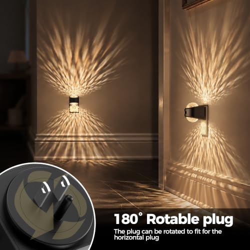 Image of Motion Sensor Night Light Projector Dimmable Warm White Rotatable | night lights plug into wall dimming, dusk to dawn & motion sensor, 180rotatable, 3000K bedroom hallway bathroom home decor