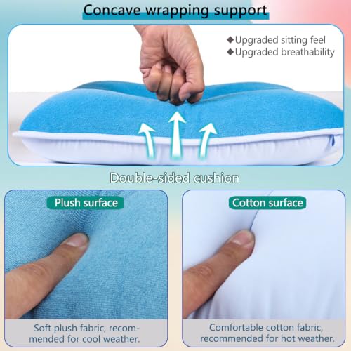 Image of Anti-Bedsore Cushion, Donut Pillows, Pressure Ulcer Cushions, Pillow Tailbone Pain Relief Mat, Soft Pad of Bed Sores for Seniors,Pregnant,Hemorrhoids,Post-Surgery(Blue)