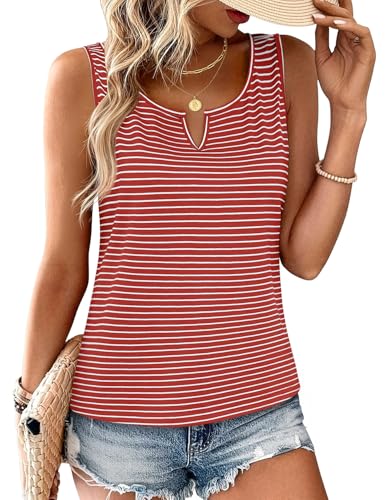 JUSTFASHIONNOW Sleeveless Tank Tops for Women V Neck Tshirts Shirts Cute Summer Tops Dressy Casual Blouses Trendy 2026 - $3.98 - image 1