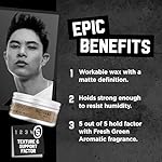 TIGI Bed Head for Men Matte Separation Workable Wax - Use for Strong Hold - For Men's Hairstyles - Use on Damp or Dry Hair - Premium Strong Hold Hair Wax - 3 oz (2 Pack) - Image 3