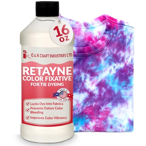 G&K Craft Retayne Color Fixative 16 oz. | Best Liquid Color Fixative for Dyed Cotton, Linen and Rayon Fabrics