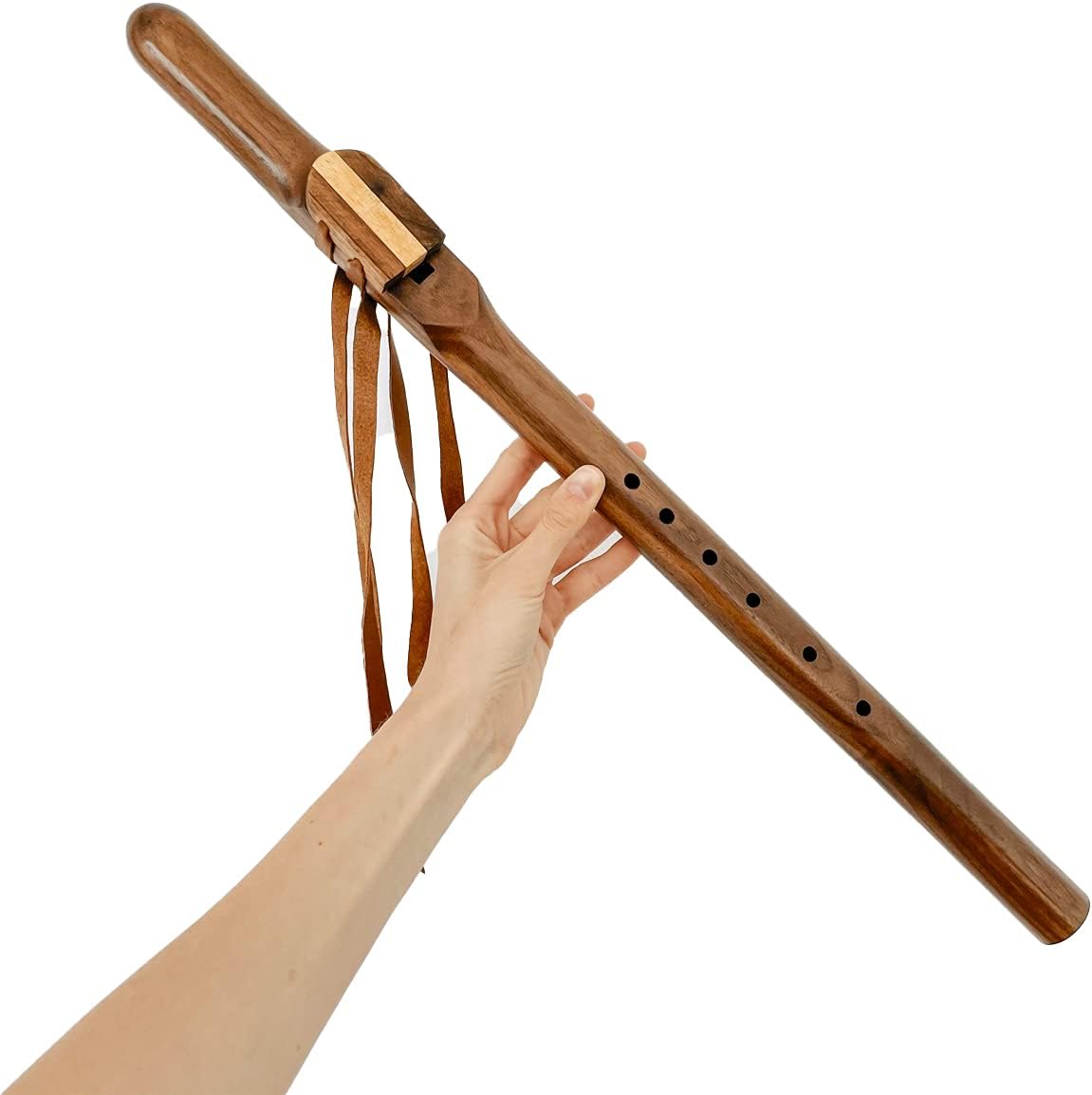 432 Hz Walnut Flute F# - Handmade for Heart Chakra