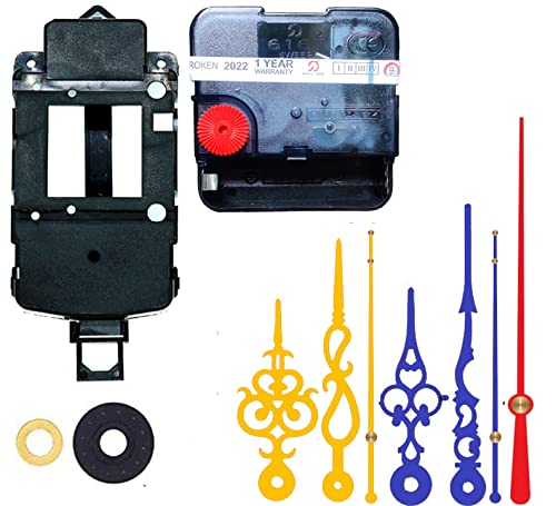 Image of Silent Pendulum Type Quartz Clock Moviment Mechanism 17 MM Sweep Silent Motor DIY Kit (Bule,Gold,Red1)