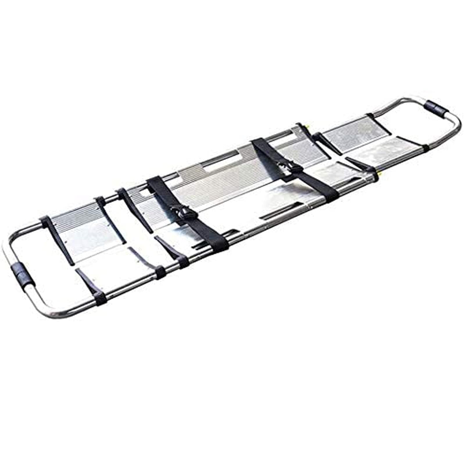 SGKOMN Aluminum Stretcher, Portable Adjustable Length Travel Size Patient Transport Foldable Medical Stretcher with Breakaway Hinge Mechanism