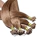 Produktbild hair2heart Extensions Echthaar Bondings glatt - 25 Strähnen 0.5g 50cm Dunkelblond