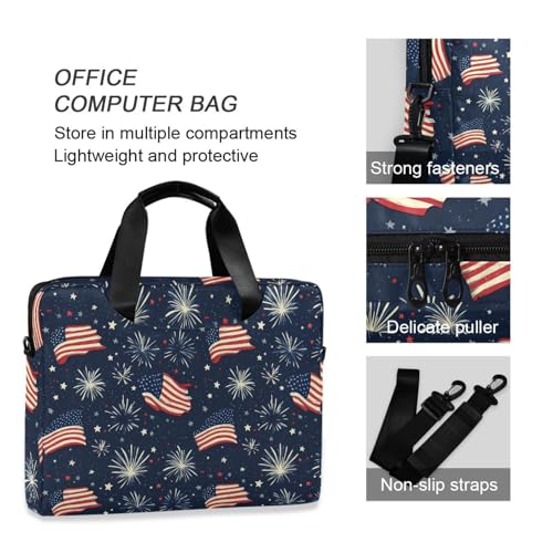 Bolso Maletín para Laptop con Estampado de Bandera, 13-15.6 in miniatura 6