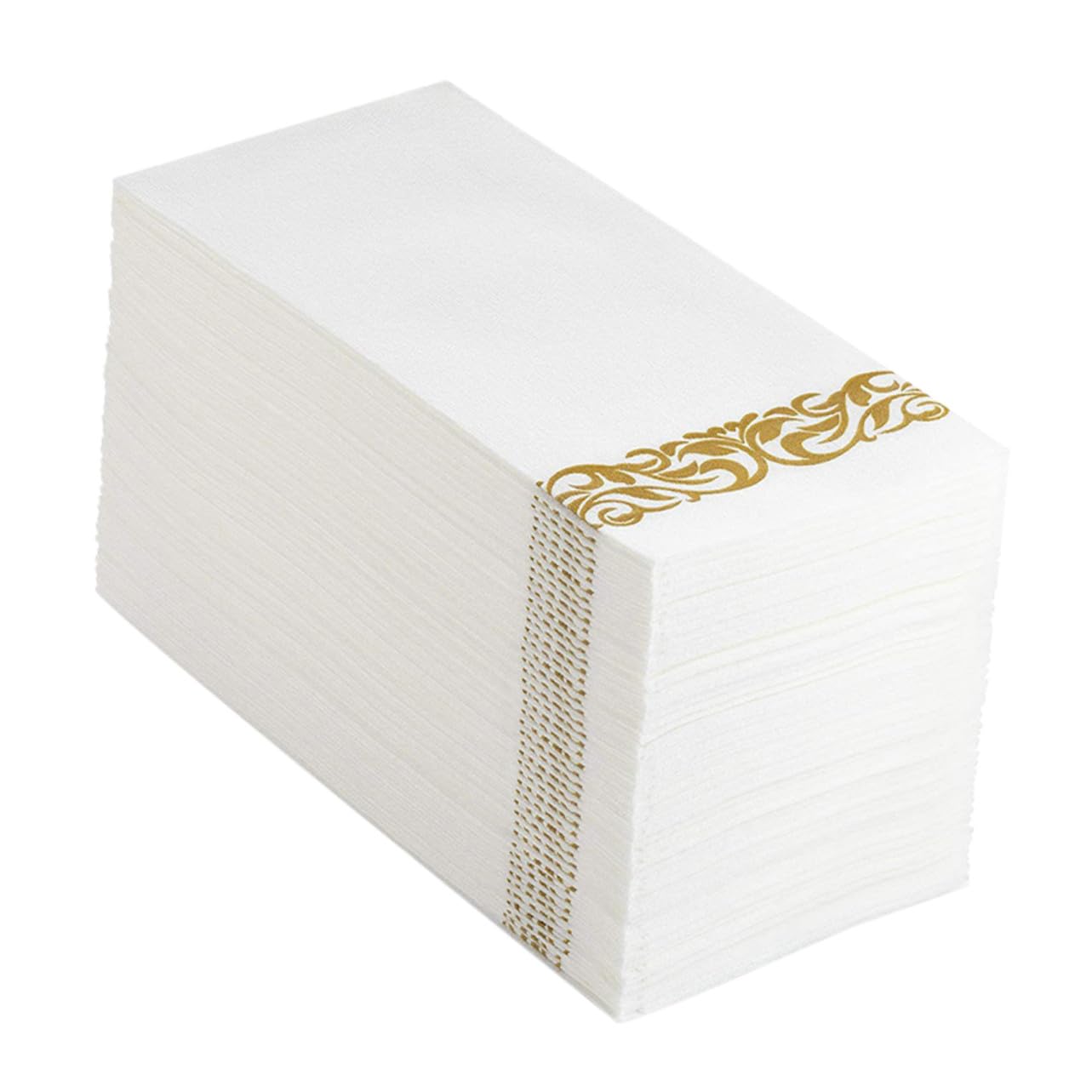 Einweg Papierservietten Extra Dicke Servietten 40x30cm 100 Stück Goldene mit Dekorativem Druck Elegant und Praktisch für Hotel und Festliche Anlässe