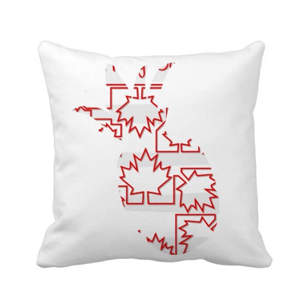 Housse de coussin motif feuille d'érable finition soignée