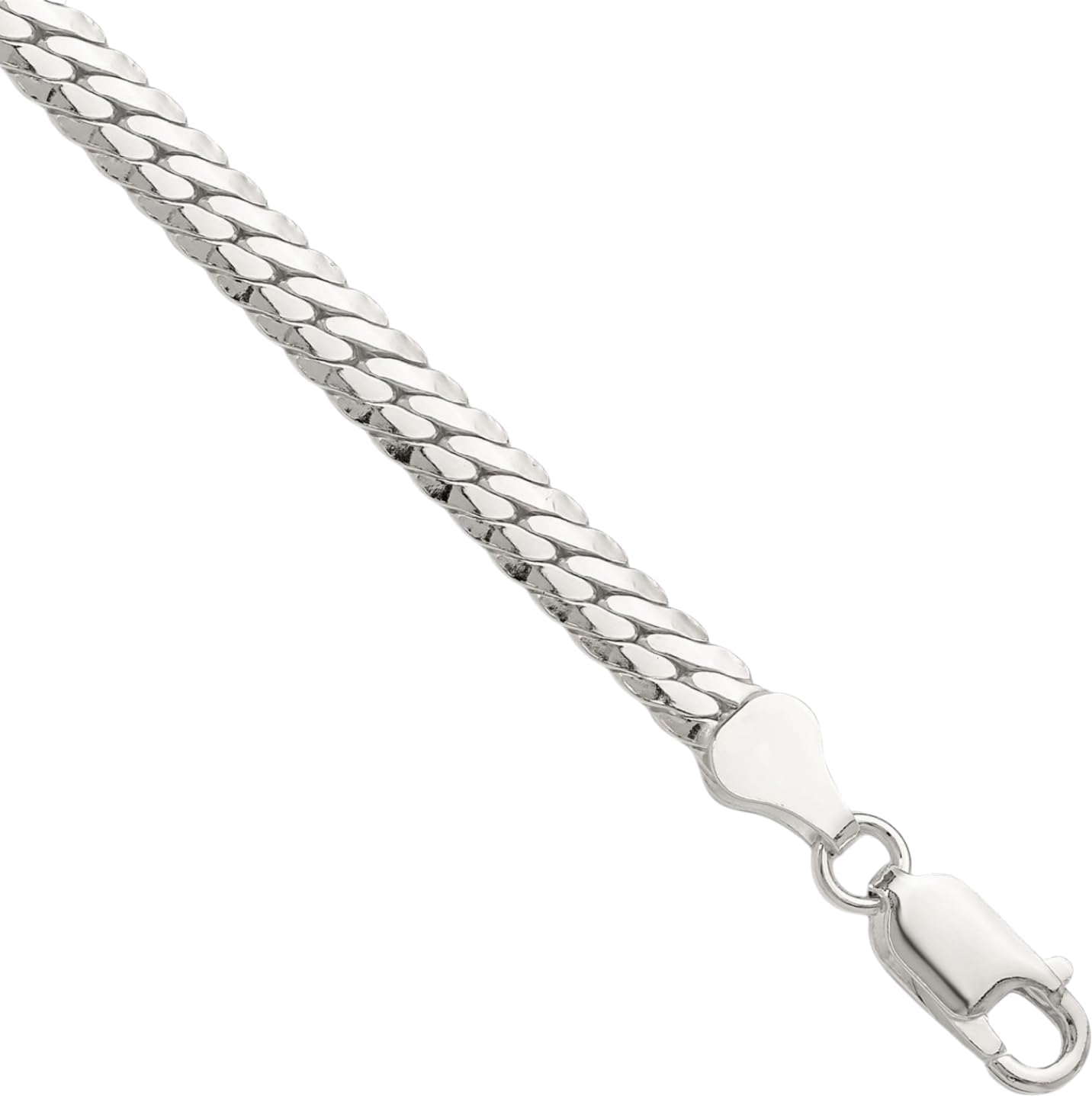 IceCarats 925 Sterling Silver 5.1mm Thick Curb Chain Bracelet Polished