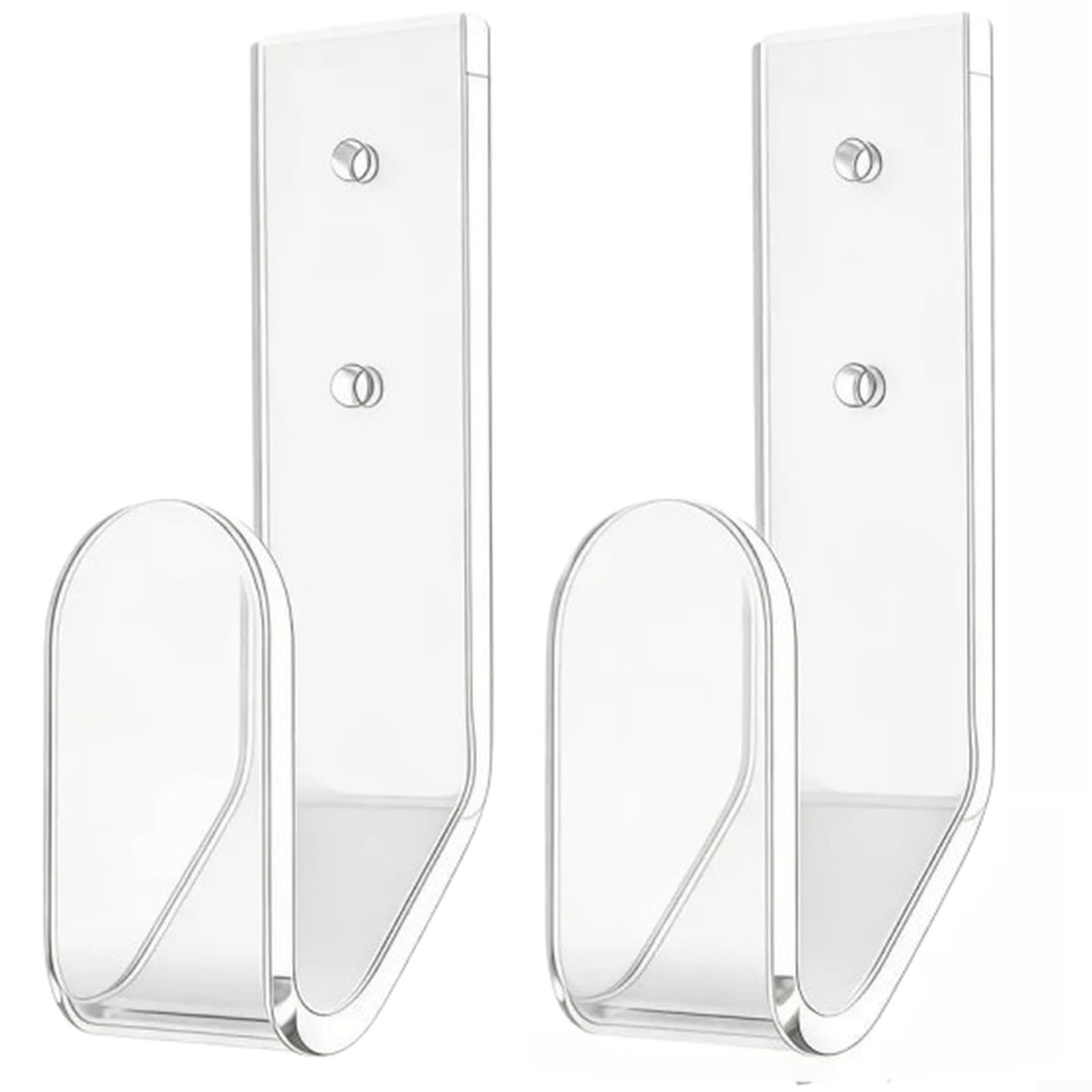 Glewi Acrylic Wall Mounted Wrestling Belt Holder, Clear Championship Display Shelf Rack for Adults & Kids, Gym Bedroom Decor Storage Organizer, 2 or 4 Pack(4 pcs)