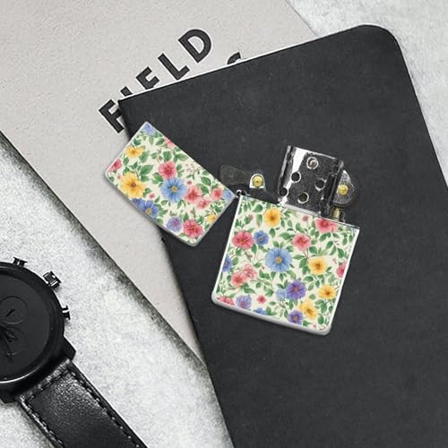 Estuche clásico para encendedor cobre con patrón floral miniatura 7