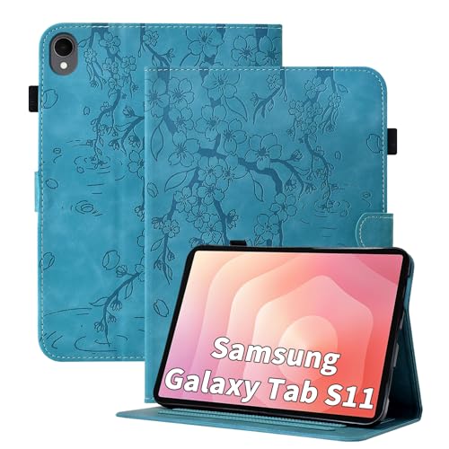Coque Samsung Galaxy Tab S11 11" en cuir avec support rigide et mise en veille