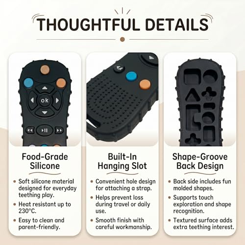 Image of StarAndDaisy Silicone Baby Remote Teether for New Born Babies 6-12 Months | BPA Free Chewable Teething Toy | Soft Silicone Baby Teether for Gum Relief & Sensory Play