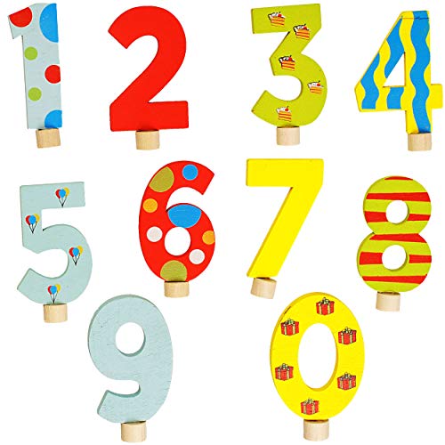 alles-meine.de GmbH 10 TLG. Set: Geburtstagszahlen - Holz -...