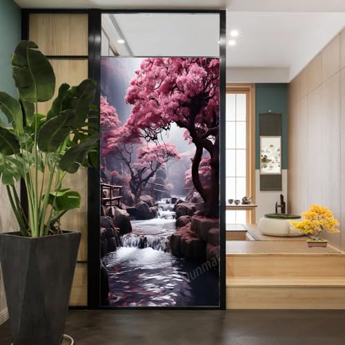 Vinilo decorativo ventana privacidad con diseño artístico miniatura 4