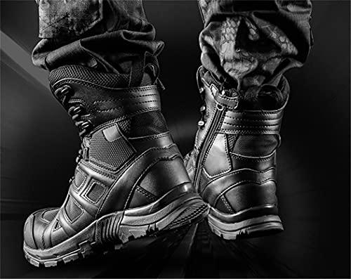 Bottes de randonnée tactiques et chaussures de combat en cuir respirant - 4