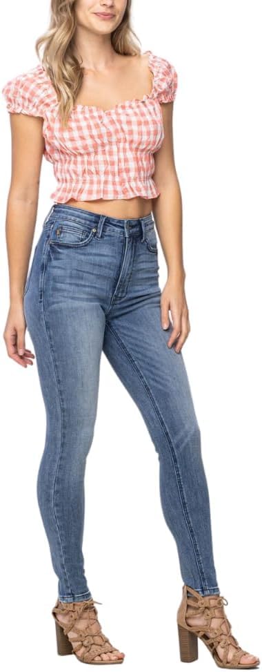 Judy Blue Women's High Waisted Tummy Control Vintage Skinny Jeans, 88679