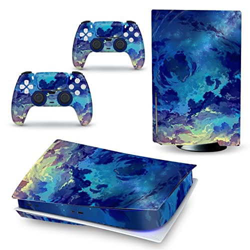�ی� For PS5 Skin Disc Edition Anime Console And Controller Vinyl Cover Skins Wraps For PS5 Disc Version 33575 �C�A�Ȃ��A�c�����Ȃ�