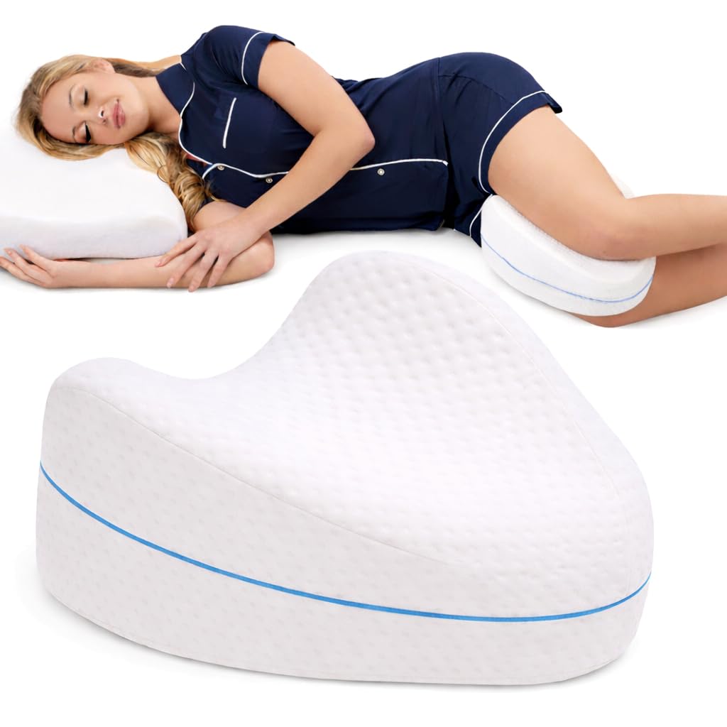 Contour Legacy Leg & Knee Foam Support Pillow - Soothing Pain Relief for Sciatica, Back, Hips, Knees, Joints - As Seen on TV