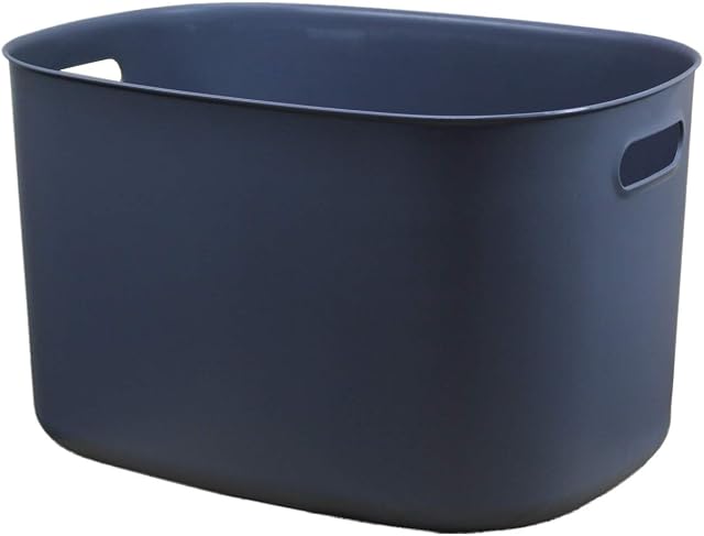 Plastic Storage Box Home Kitchen Bedroom Bathroom Office Stackable Basket Container (1, 6 Litre Anthracite)