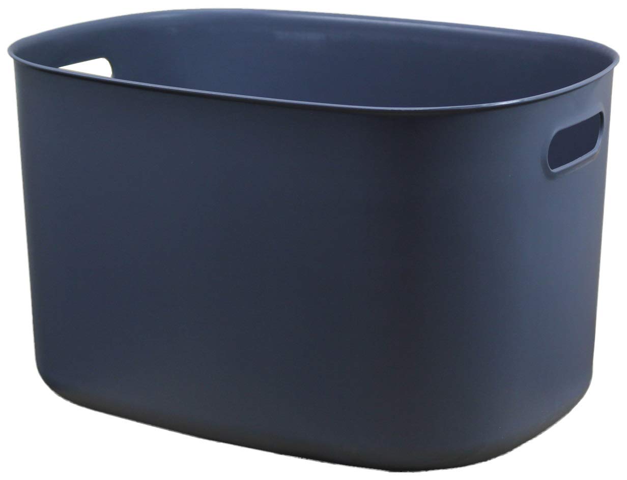 Muddy Hands Plastic Storage Box Home Kitchen Bedroom Bathroom Office Stackable Basket Container (4, 6 Litre Anthracite)
