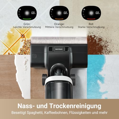 dreame H14 Pro Nass- und Trockensauger, 180° Lie-Flat, 60 °C Bürstenpflege, 5-min Trocknung,...