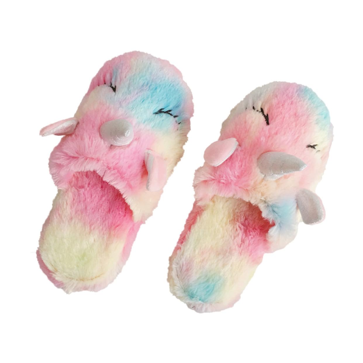 Pantofole Unicorno in Cotone Peluche Morbido Fondo Antiscivolo Calde Pantofole da Interno per e Adulti Leggere e Confortevoli per Casa e Relax Autunno Inverno