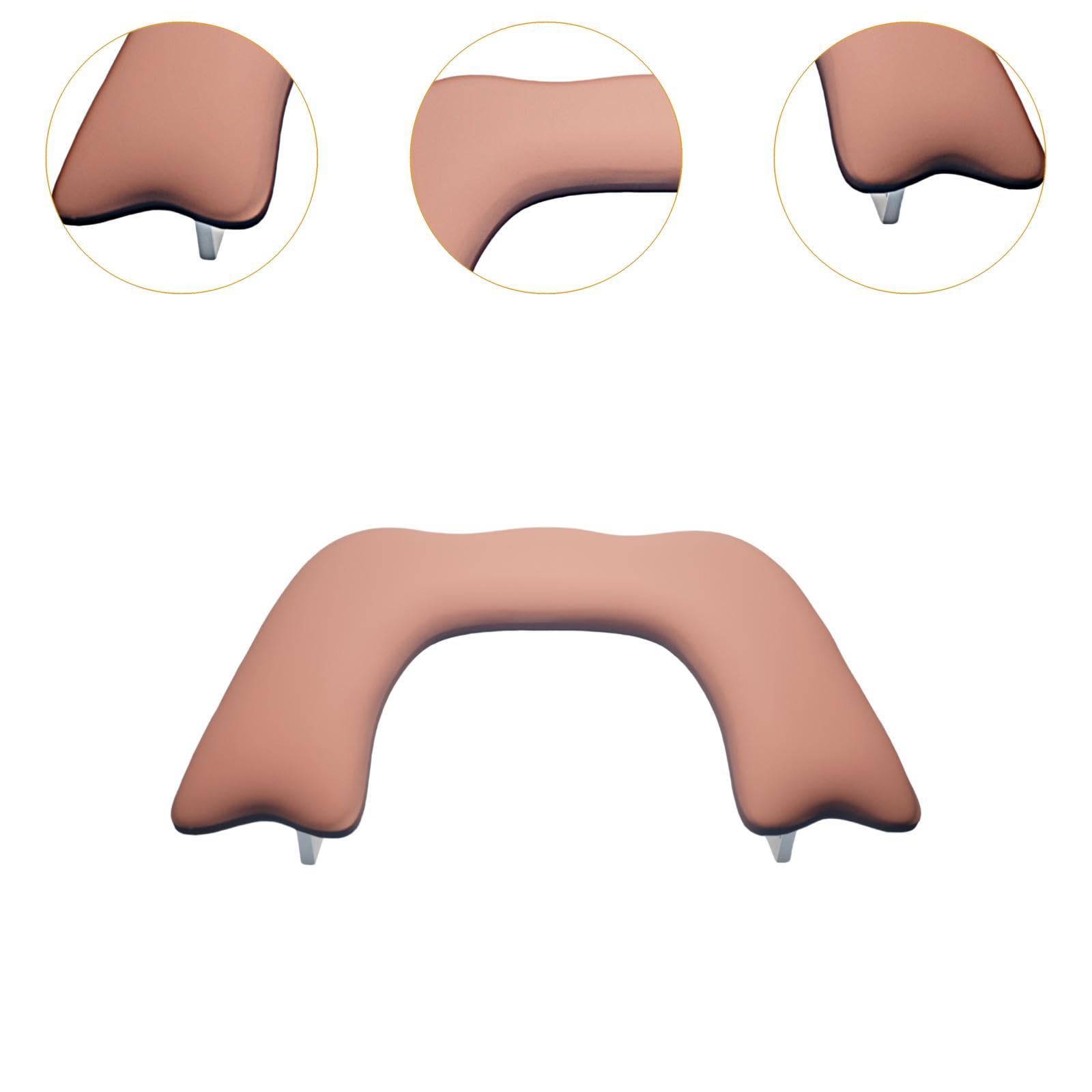 Almohada para Manicura Apoya Mano para Uñas Cojín para Muñeca en PU Cuero con Esponja Resistente a Agua Diseño Inclinado Fácil de Limpiar Adecuado Par, Rosa