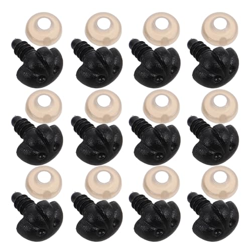 KALLORY 100セット プラスチック製 犬用 鼻 かぎ針編み 動物の鼻 ワッシャー付き DIY ぬいぐるみ クマ 子犬 クラフトプロジェクト ぬいぐるみ 人形 アクセサリー