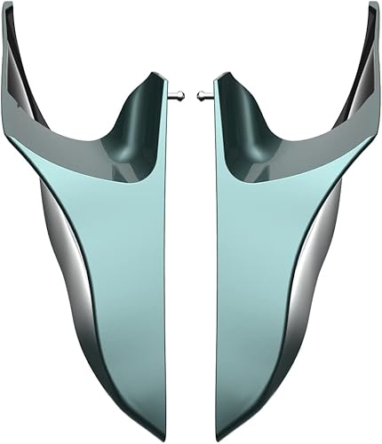 Miniatura 305 de Advanblack Barracuda - Cubiertas laterales estiradas plateadas (brillantes), paneles extendidos para Harley Touring Street Glide Road Glide Electra