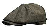 Rooster Herringbone Wool Tweed Newsboy Gatsby Ivy Cap Golf Cabbie Driving Hat