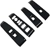 AOKIO compatible con cubierta de panel de interruptor de ventana para Honda Accord 2023 2024 2025, moldura de botón de control de ventana (negro brillante sin botones de calefacción de asientos) 5
