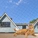 JUMXSRLE Cat Netting Balcony, Wire-Reinforced Cat Net, Bite and Tear-Resistant, UV and Weather-Resistant, Balcony Cat Anti-Fall Netting for Pets, Cat Protection Net for Windows Patio Balcony - 2x3m