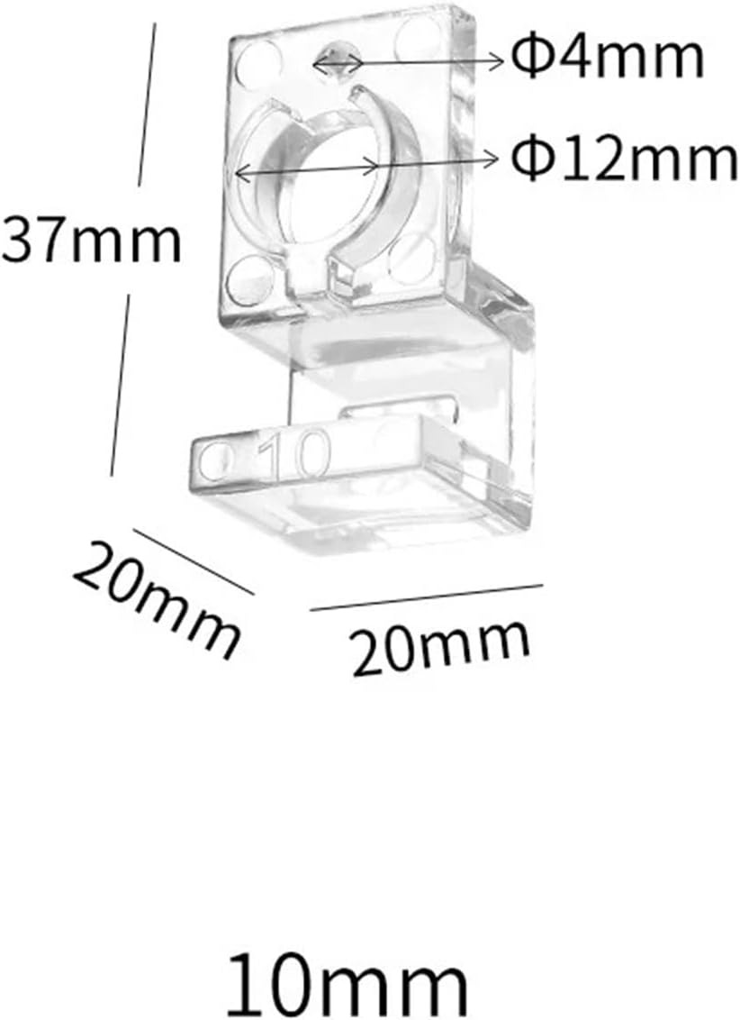 Aquarium Lid Clips 20 Pcs Aquarium Lid Cover Holders – Acrylic Stand Clips for Fish Tank Bracket Supply(10mm)