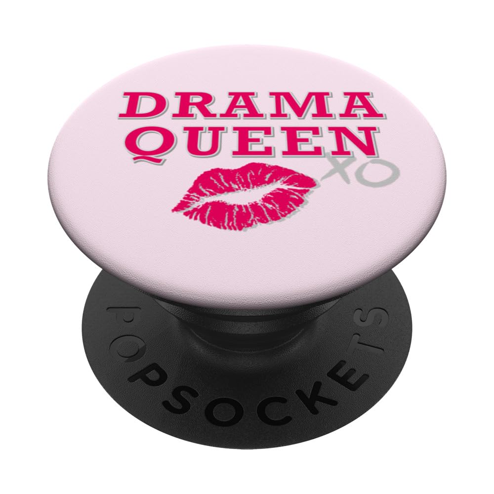 Pink Y2K Preppy Aesthetic Hyperfeminine Mcbling Coquette 90s PopSockets Swappable PopGrip, Black