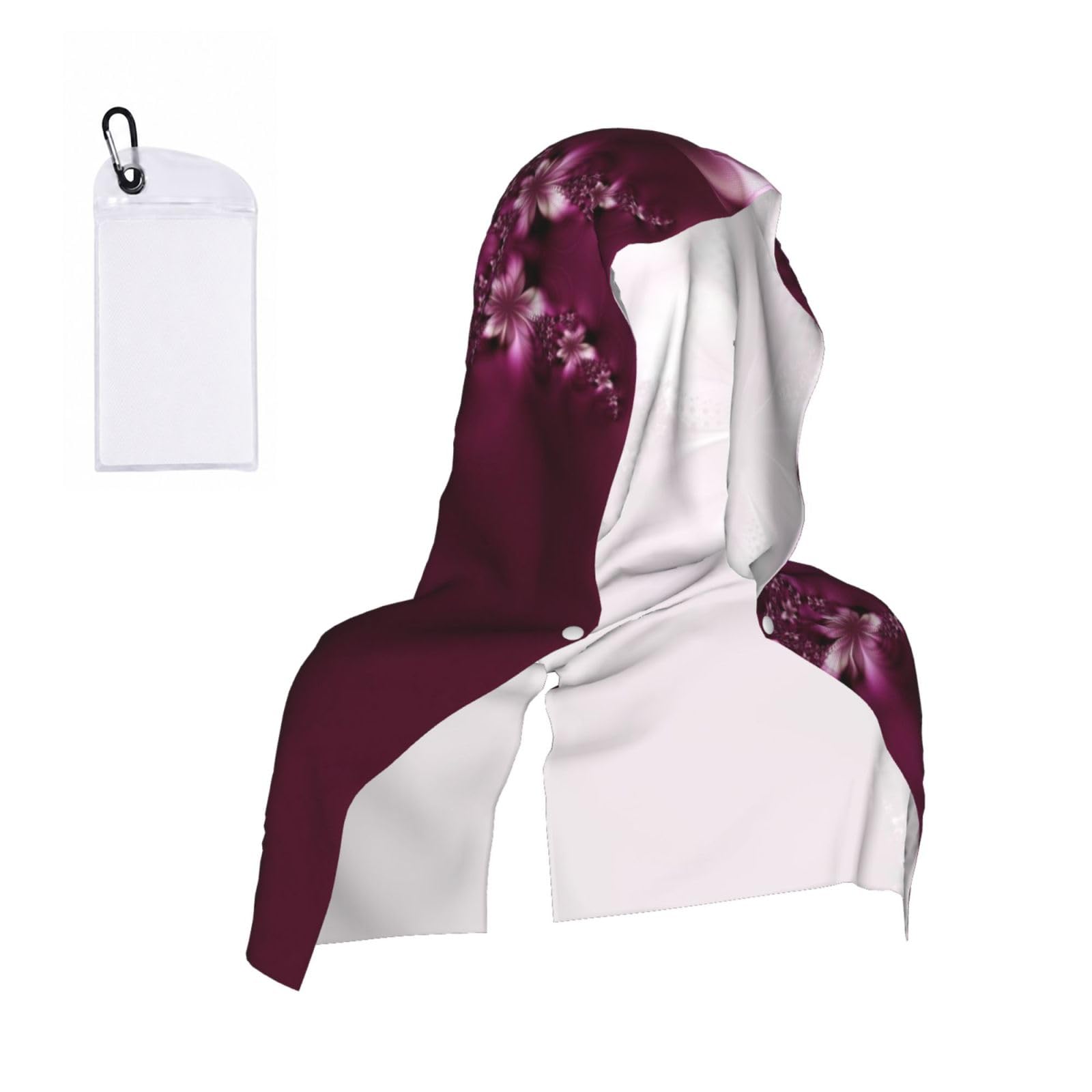 ESNAIUVCD Flowers Print Multifunctional Cooling Hoodie Bandana Portable Sweat Absorbing Design For Beach Workouts Exercise Heat Relief Accessories