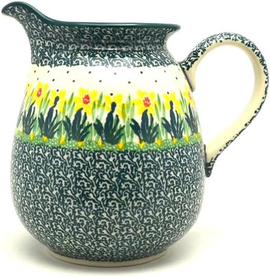 Polish Pottery Pitcher - 1 quart - Daffodil