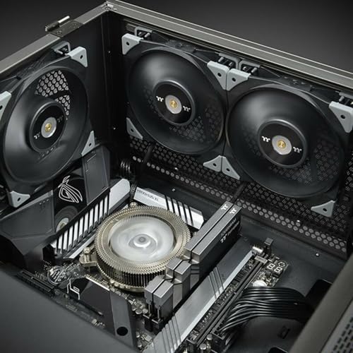 Image of Thermaltake ToughFan 12 High Static Pressure 2000 PWM, Metal-Reinforced Motor Hub, Gen.2 Hydraulic Bearing 120mm Case /Radiator Fan (Single Pack) CL-F117-PL12BL-A Black