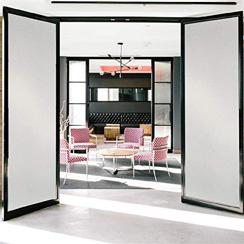 Image of ELTON Vinyl Privacy Window Films Opaque Matt Frosted Home Security Self Adhesive Heat Control Anti UV (Matte Frosted, 24 x 48 Inches)
