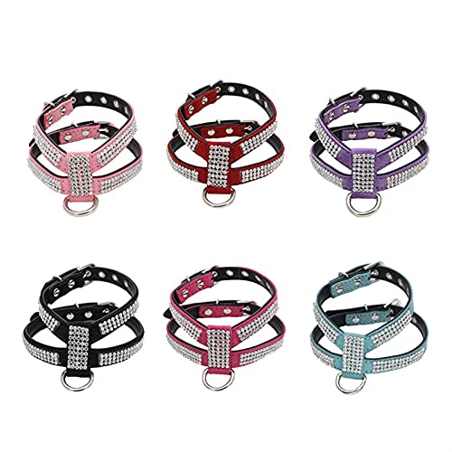 YINGNBH Lijn Hondenhalsband Verstelbare Pet Products huisdier Ketting Hond Harnas Lijn Quick Release Bling Strass 1 PC… - Image 4