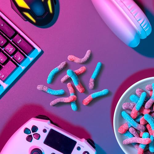 Image of Trolli Sour Brite Crawlers Candy, Very Berry, Sweet and Sour, Gummy Worms, 7.2 oz