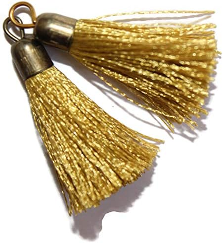 Idukaancrafts Green Earring Tassels 10 piece 1.5 L