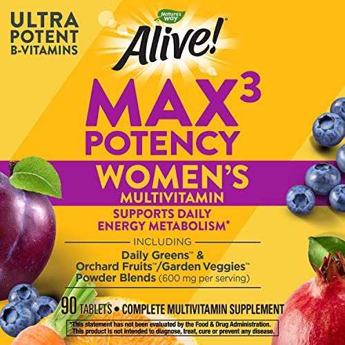 Nature’s Way Alive! Max3 Potency Women’s Multivitamin, High Potency B