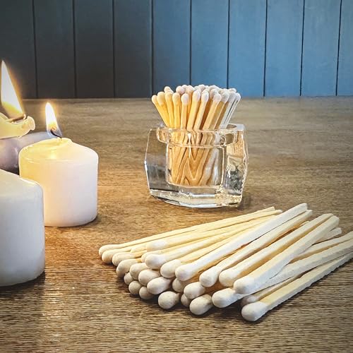 434 classic white tip matches 100 count with striking stickers included  decorative unique amp fun for your home gifts accessories amp events  premium long wood safety matches by thankful greetings